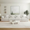 thumbnail image 1 of The Magic Home 4-Seater Cloud Modular Linen Sectional Sofa, White, 1 of 11