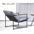 thumbnail image 4 of Silla de acento de terciopelo moderno elegante, silla reclinable contemporánea de marco de metal con cojín de asiento profundo para la oficina en el hogar, 4 of 5