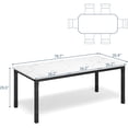 thumbnail image 4 of Ourlova Large Dining Room Table for 6-8 People with Heavy Duty Metal Legs, 4 of 7