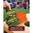 thumbnail image 3 of Play Platoon Weather Resistant Cornhole Bags - Set of 8 Regulation Corn Hole Bean Bags - Camo & Orange - Durable Duck Cloth Corn Hole Bag for Tossing Game, Includes Tote Bag, 3 of 7