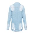 thumbnail image 2 of Vedolay Top Jean Jackets for Women Fashion Basic Long Sleeve Button Down Denim Jacket,Light Blue S, 2 of 4