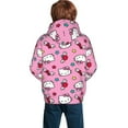 thumbnail image 5 of Hello Kitty Hoodie 3D Print Pullover Hooded Long Sleeve Sweatshirts Tops Blouse with Pocket for Boys Girls Small, 5 of 6