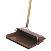 Fulton 20247 Long Handle Hooded Dust Pan 7 in W x 11-1 2 in H, Steel Rubber, Black by Fulton