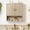 Natural Oak, variant on Aufeile Arched Bathroom Wall Cabinet with Adjustable and Open Shelves, Fluted Medicine Cabinet Organizer for Over the Toilet and Laundry Storage, Natural Oak
