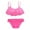 Pink, variant on Honeeladyy Summer Sales Infant Kids Girls Ruffles Hollow Summer Swimwear Swimsuit Bikini Set Outfits