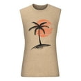 thumbnail image 3 of Pitauce Tank Tops Men Sleeveless Gym Workout Tops Casual Loose Fit Pullover Crew Neck Muscle Shirt Hawaiian Tropical Print Oversized Graphic Tee, 3 of 4