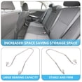 thumbnail image 3 of OULII 4Pcs Rhinestone Car Hooks for Headrest Silver Stainless Steel Interior Headrest Organizer 11.8x2.4in, 3 of 8