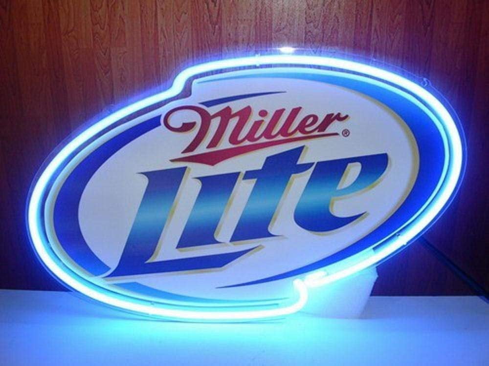 New Miller Lite Texas Star Neon Light Sign 20"x16" Beer Bar Artwork Real Glass 