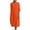 Orange, variant on Odeerbi Summer Cotton Linen Dress for Women Fashion 2025 Casual Loose Long Dress Round Neck Short Sleeve Solid Mid-Calf Dress Purple
