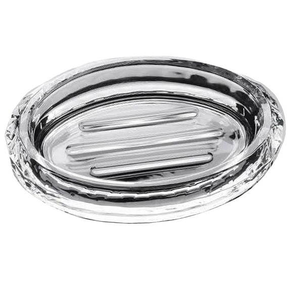 Raindrops 1Set Oval Glass Bath Soap Holder Central Design Keeps Soap Dry and Clean Bathroom Accessory