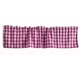 thumbnail image 2 of poplin gingham checkered window valance 58 wide fuchsia, 2 of 2