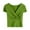 Green, variant on JIANJIA Tshirts For Women V Neck Fitted Ruched Cap Sleeve Wrap Dressy Casual Going Out Summer Tops Tee Shirts Streetwear