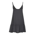 thumbnail image 4 of Frostluinai Womens Dresses 2023 Summer Casual Solid Sundress Spaghetti Strap Sun Dress Boho Beach Swing Mini Dresses, 4 of 5