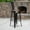 Black, variant on Flash Furniture 4 Pk. 30" High Blue Metal Barstool with Back and Wood Seat