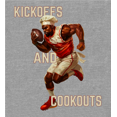 thumbnail image 2 of Kickoffs & Cookouts American Football Adult Heather Gray Long Sleeve Hoodie-Medium, 2 of 3