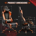 thumbnail image 6 of GTRACING Gaming Chair Office Chair PU Leather with Footrest&Adjustable Headrest, Orange, 6 of 6