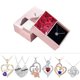 thumbnail image 2 of Collar con colgante de corazón de cristal para mamá, caja de regalo con seis rosas, te quiero, regalo de aniversario para el día de las madres, 2 of 4