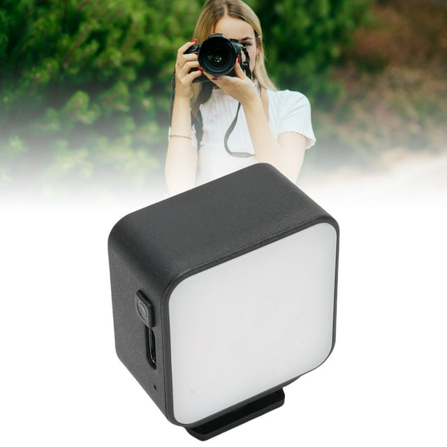 Magnetic Fill Light for OSMO 3, X4 Action Camera, 3W USB C Rechargeable Auxiliary Light, LED Camera Light with 1/4 Inch Screw Hole and Cold Shoe Mount, 6500K, 300mAh