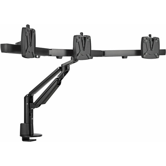 Novus CLU Plus X3 c HD Monitor Arm Set for 3 Screens, Easy Alignment, 3-in-1 Mount, Black