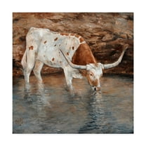 Trademark Fine Art 'All by Myself Cows' Canvas Art by Kathy Winkler