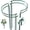 4 Pack Green |#3, variant on 4 Pack Plant Support Stakes, Half Round Metal Peony Cages and Support, 10" W x 16" H Metal Sturdy Garden Plant Support Ring Cage for Potted Plant,Hydrangea,Monstera,Rose Bush