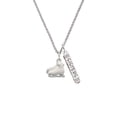thumbnail image 2 of Delight Jewelry Silvertone White Ice Skates Silvertone Sisters Best Friends Forever Bar Charm Necklace, 23", 2 of 4