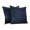thumbnail image 5 of 3S Brother's Solid Cushion Cover Super Soft & Cozy Home Décor Throw Pillow Case for Chair Couch Bedroom & Livingroom Décor Pillowcase with Invisible Zipper Set of 2 Pieces - Navy Blue 24"x24" Each, 5 of 8