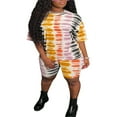 thumbnail image 2 of Ensemble de Shorts pour Femmes Manches Courtes Imprimé + Shorts Taille Élastique, 2 of 4