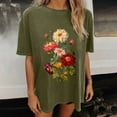thumbnail image 4 of Pincandy Womens Oversized Tshirt Flower Graphic Tees Nashville Music Short Sleeve Shirts Summer Casual Loose Beach Tops, 4 of 7