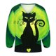 thumbnail image 5 of Mujer Otoño Invierno Casual Sexy Moda Camisa Halloween Impreso Manga Larga Puff Cuello V Jersey Top Fridja fjkfkj7722, 5 of 6