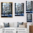 thumbnail image 4 of Designart "Winter Landscape Window with Christmas Theme" Landscapes Canvas Wall Art - Traditional Green Winter Landscape Entryway Wall Art, 4 of 6