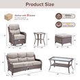 thumbnail image 6 of Jentlehouse 10 Pieces Outdoor Patio Furniture Set with 4 Swivel Rocking Chairs,Wicker Rattan Sofa Set Outdoor Sectional Conversation Set for Garden Lawn Balcony, 6 of 12