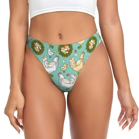 Sigee Chicken Laying Eggs for Women s G-String Panty  Low Rise  Soft Lace Perfect for Everyday Wear or Special Occasions-XX-Large