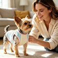 thumbnail image 4 of Dog Cooling Vest, Breathable Quick Dry Summer Pet T-Shirt, Lightweight Cooling Outfit for Dogs & Cats, White, 4 of 4