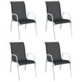 thumbnail image 2 of vidaXL 5 Piece Patio Dining Set Steel Black, 2 of 11