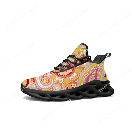 

Bohemia Mandala Flower Print Flats Sneakers Mens Womens Sports Shoes High Quality Sneaker Lace Up Mesh Footwear custom made Shoe