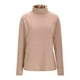 thumbnail image 5 of Camisas para mujer,Blusa informal de terciopelo de manga larga para mujer, cuello alto, poliéster con lentejuelas, largo regular para uso diario, sopatenor, 5 of 9