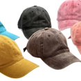 thumbnail image 3 of Unisex Solid Cotton Twill Baseball Cap - Low Profile Ball Cap in Vintage Colors Dad Hats for Casual Daily Wear, 3 of 5