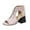Pink, variant on Womens Sandals Dressy Casual Fashion Solid Color Leather Hollow Open Toe Thick High Heeled Front Zipper Roman Sandals