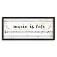 thumbnail image 5 of Stupell Industries Music Is Life Composition Paper with Black and White Notes Graphic Art Black Framed Art Print Wall Art, 13x30, by Jennifer Pugh, 5 of 5