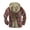 Red, variant on XMMSWDLA 2022 Men Tops Lattice Non-positioning Printing Long Sleeve Single-breasted Cardigan Buttoned Keep Warm Hooded Jacket Coat
