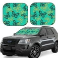 thumbnail image 1 of Saiise Papillons Dorés Pailletés pour Pare-Soleil de Voiture Pliable (Lot de 2) Offre Protection Solaire avec un Design Pliable Facile pour Pare-Brise Pratique - Grand, 1 of 6