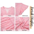 thumbnail image 6 of Fantaslook Summer Dresses for Women Ruffle Sleeve V Neck Midi Dresses Fashion Casual Flowy Vacation Sundress, 6 of 9