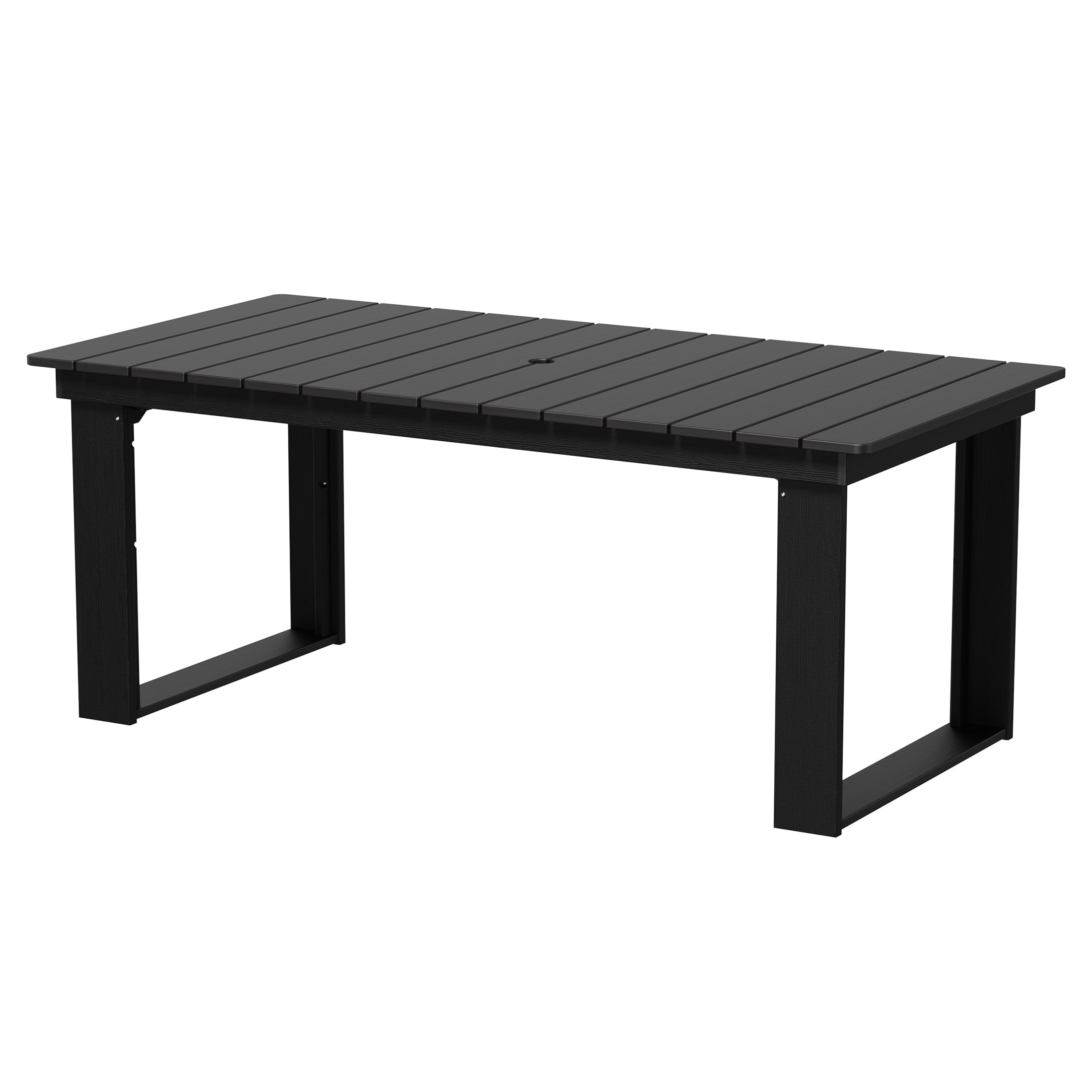 Better Homes & Gardens Ezra Outdoor HDPE Dining Table, Black