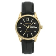 Open Box Armitron Men's Day Date Black Leather Strap Dress Watch