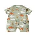 thumbnail image 2 of Combinaison Courte d'Été pour Bébé Garçon, Chemise Hawaïenne à Manches Courtes, Col à Revers, Boutonnée, 2 of 8