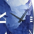 thumbnail image 3 of Designart "Dreaming in Indigo I" Abstract Landscape Oversized Wall Clock, 3 of 6