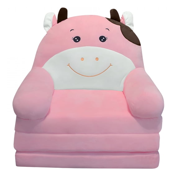 XIBUFE 2026 New Foldable Kids Couch Toddler Backrest Armchair 2 in 1 Flip Open Sofa Bed for Children Cartoon Comfy Soft Kids Chair Lightweight Toddlers Sofa Bed for Bedroom Playroom(Shell Only)