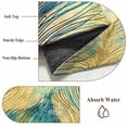 thumbnail image 6 of 6'x9' Area Rugs, Retro Peacock Feathers Indoor Outdoor Area Rug for Living Room Bedroom, Vintage Abstract Art Watercolor Washable Bathroom Rugs Kitchen Floor Carpet Mats Home Decor Aesthetic, 6 of 8