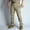 #373-Khaki, variant on Men's Outdoor Cargo Pants for Men Solid Color Button Zip Elastic Waist Multi Pocket Straight Leg Trousers Gift
